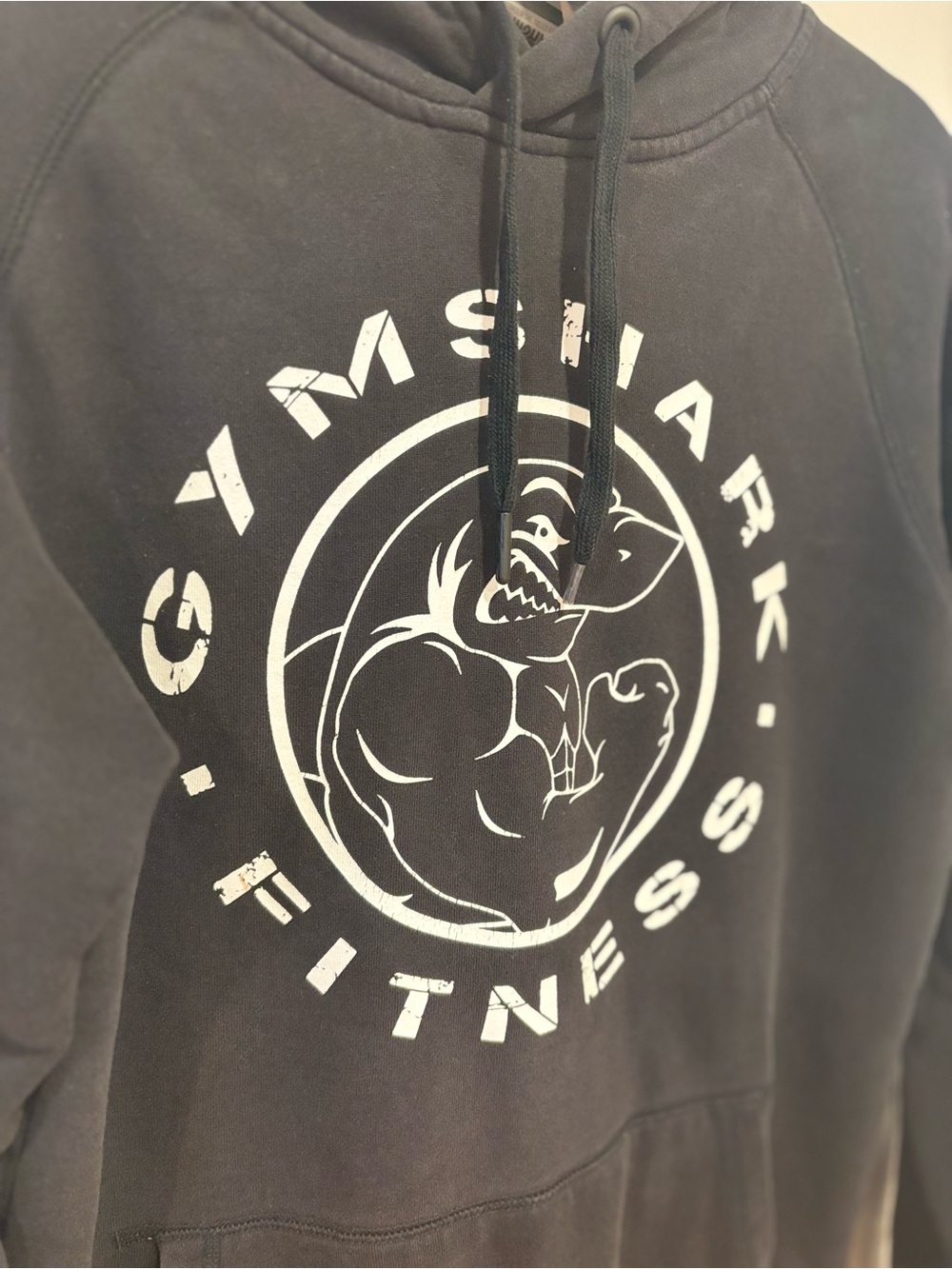 Gymshark Legacy Graphic Pullover Hoodie Sweatshirt Black & White Medium Unisex - Picture 2 of 8